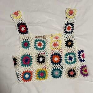 Altar'd State Multicolor Crochet Top